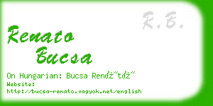 renato bucsa business card